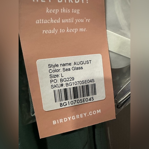 Birdy Grey AUGUST CONVERTIBLE DRESS CHIFFON SEA GLASS LARGE NEW NWT BRIDESMAID - Picture 5 of 6